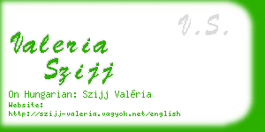 valeria szijj business card