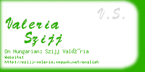 valeria szijj business card